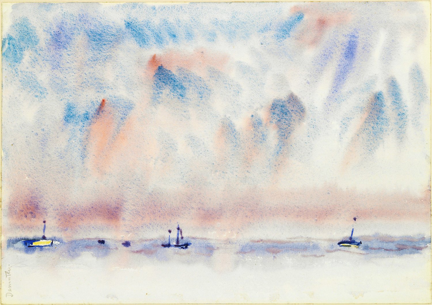 Bermuda Sky and Sea with Boats (circa 1917)