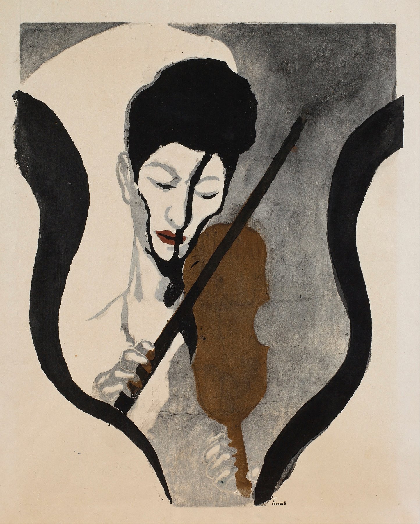 Impression of a Violinist (Portrait of Suwa Nejiko) (1947)