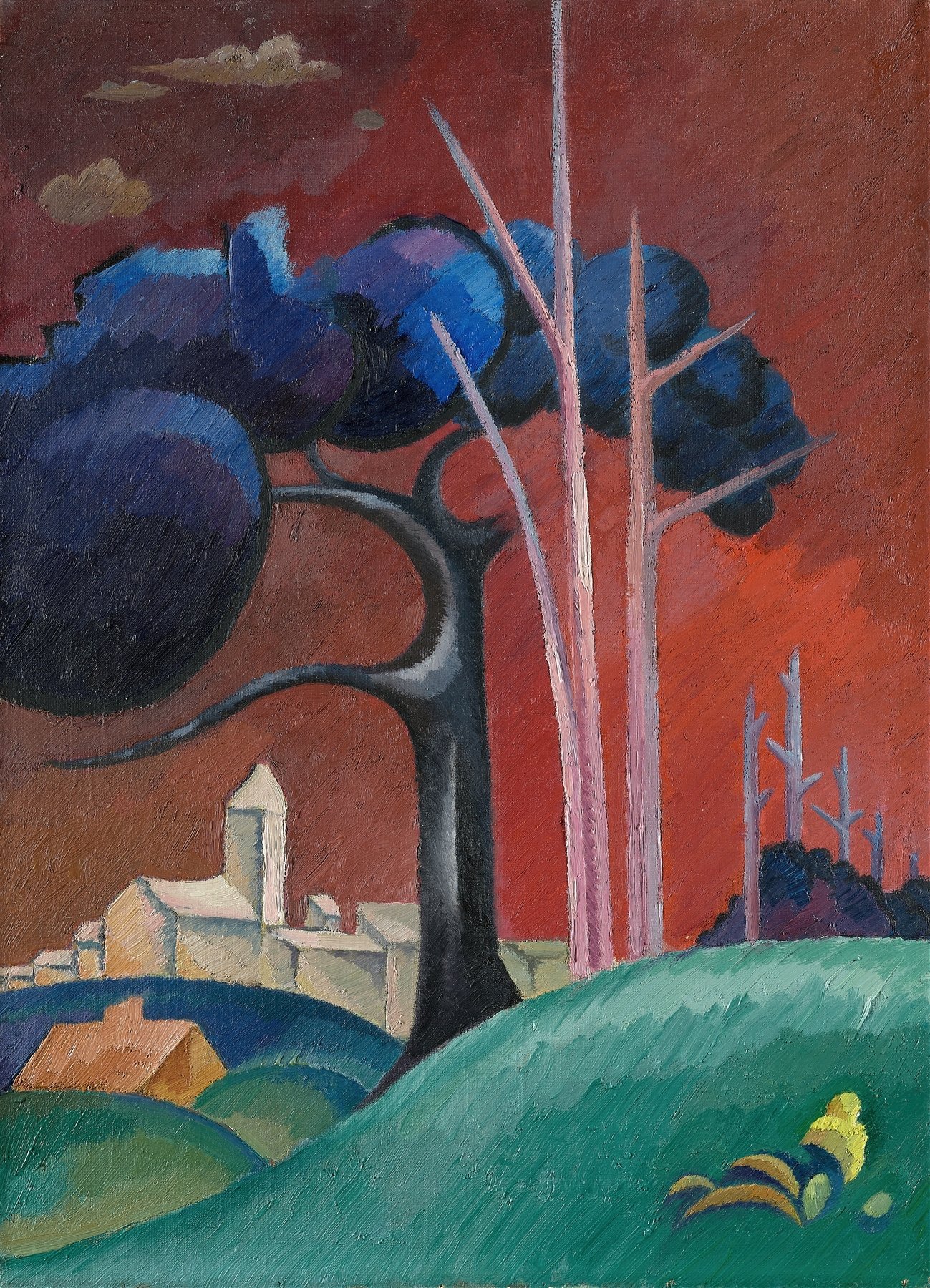 Landscape with Factory by Lake, II
