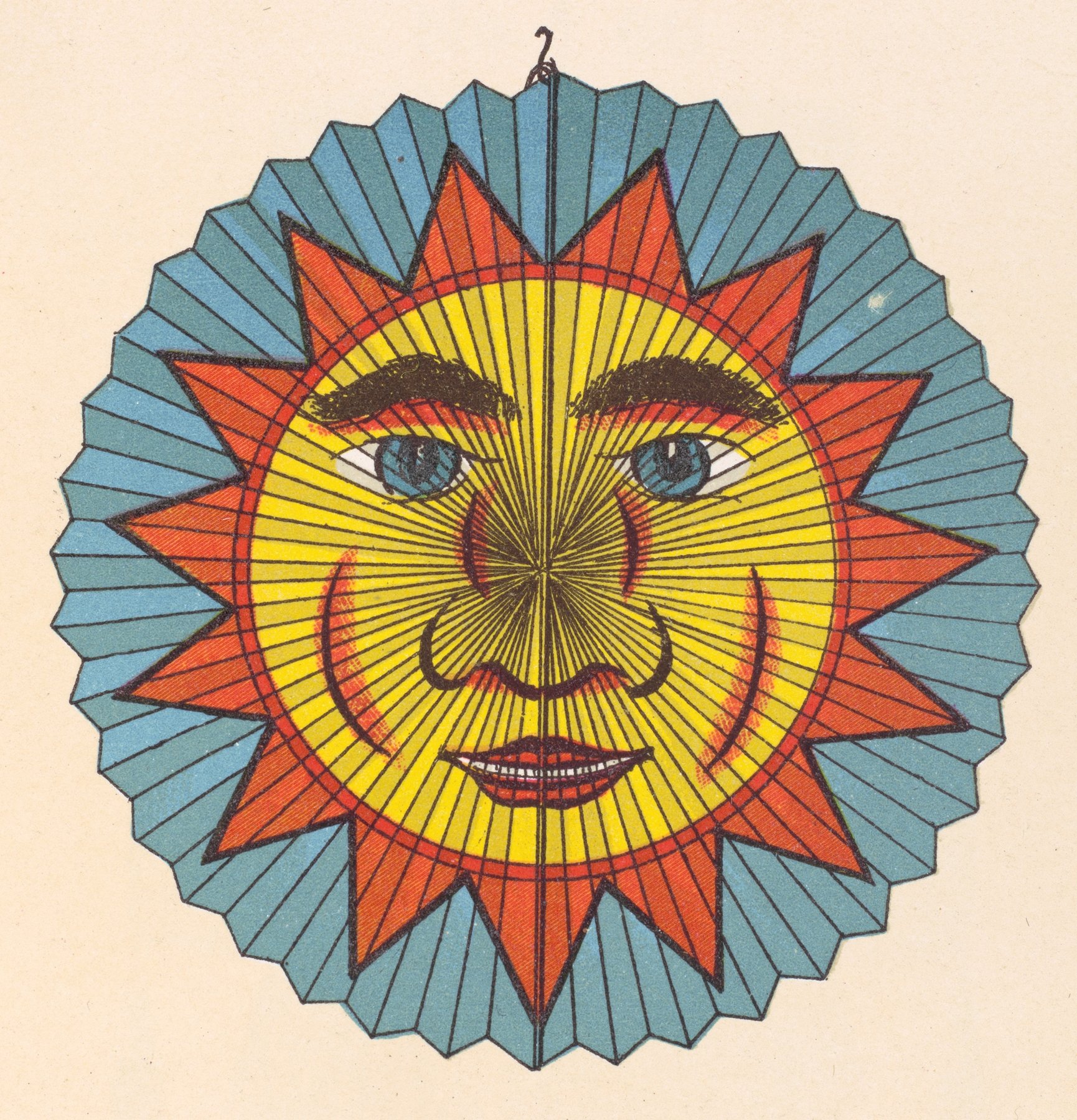 Sun with spiked aureole lantern design (ca 1880)