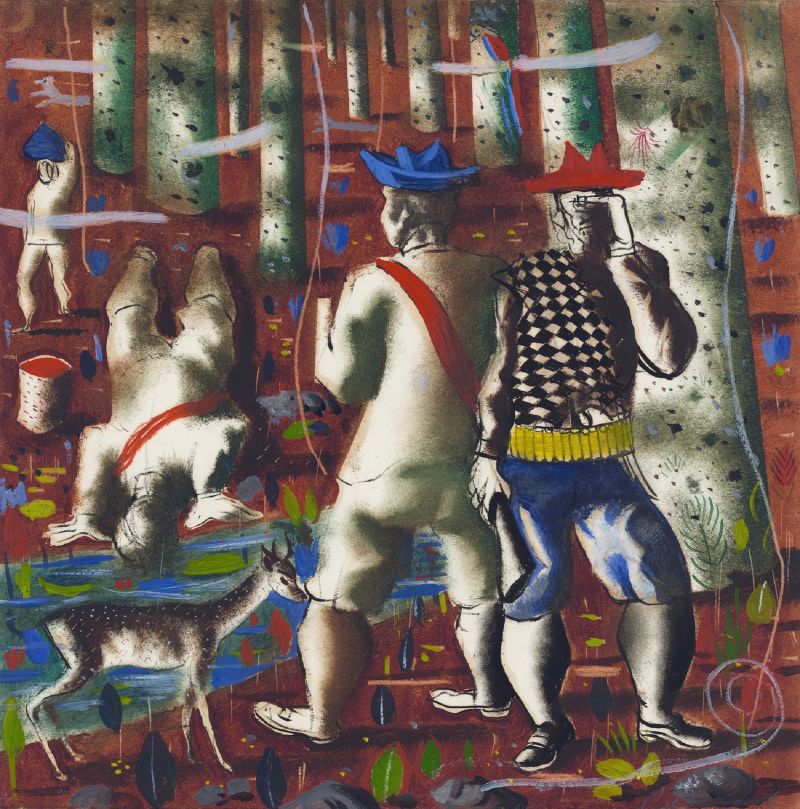 Preparatory drawing for 'Entry into the forest' (1941)