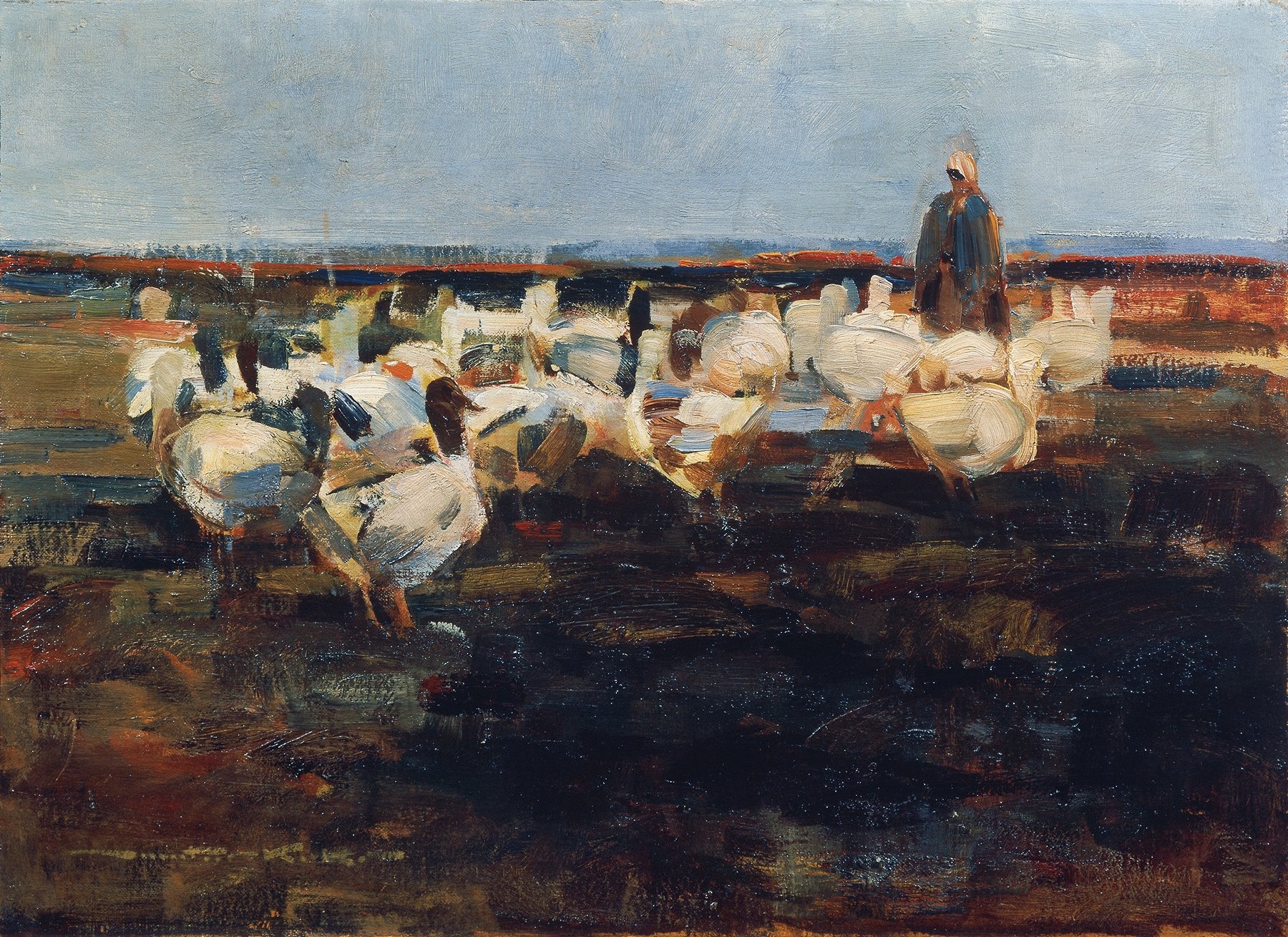 Gänseherde auf der Weide (1919)