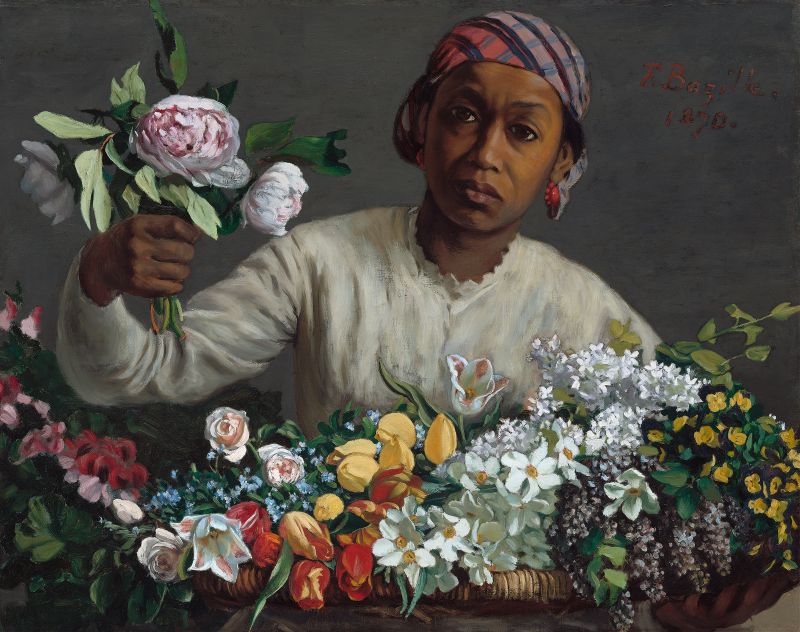 Young Woman with Peonies (1870)