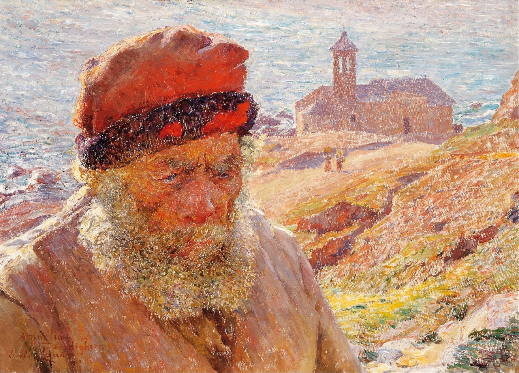 Ampelio, old fisherman of Bordighera (~1898)