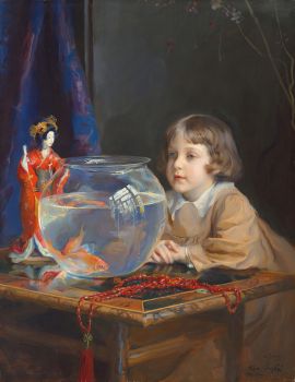 John de Laszlo and a Goldfish Bowl (1918)