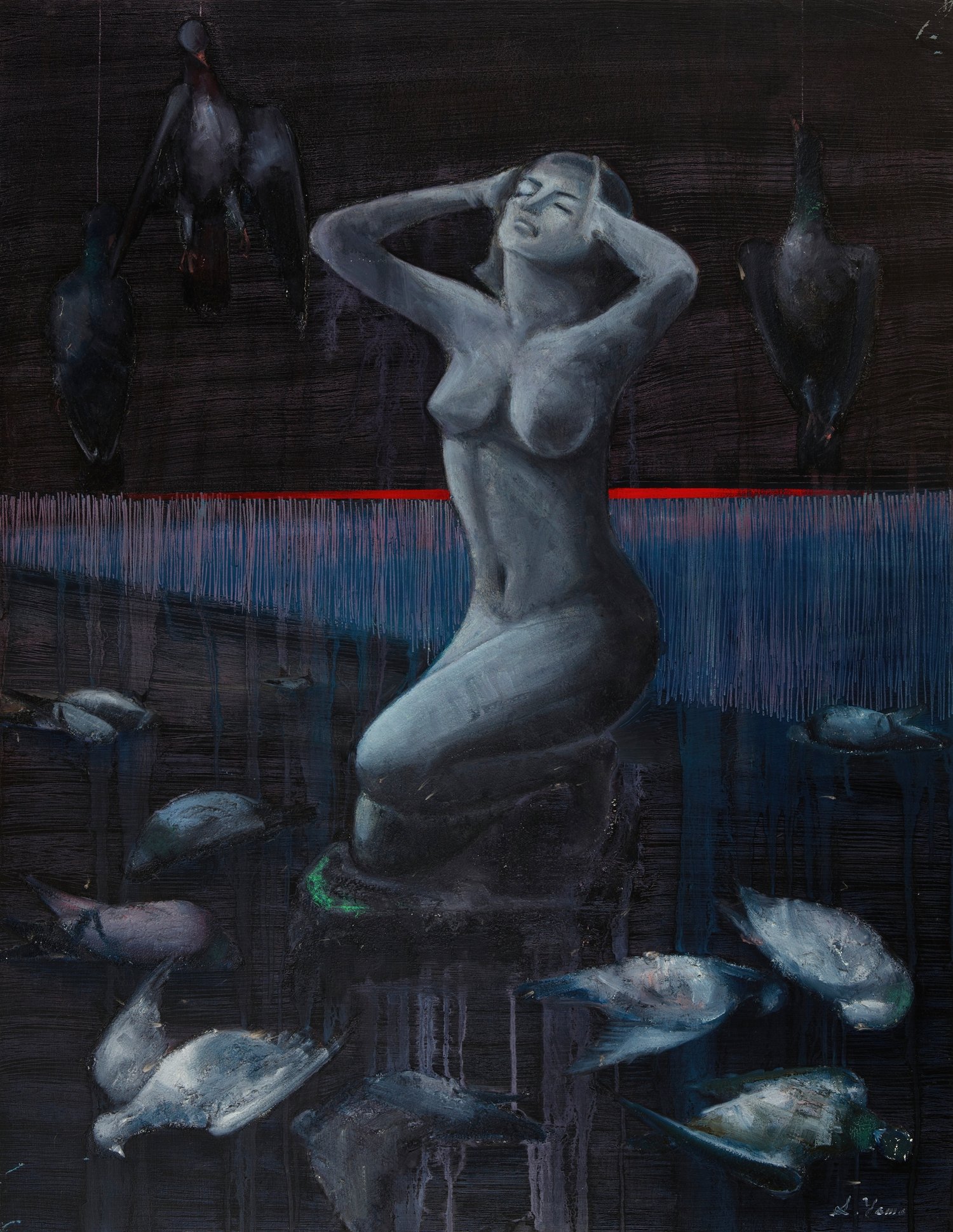 Nude Woman with Pigeons (1970-1975)