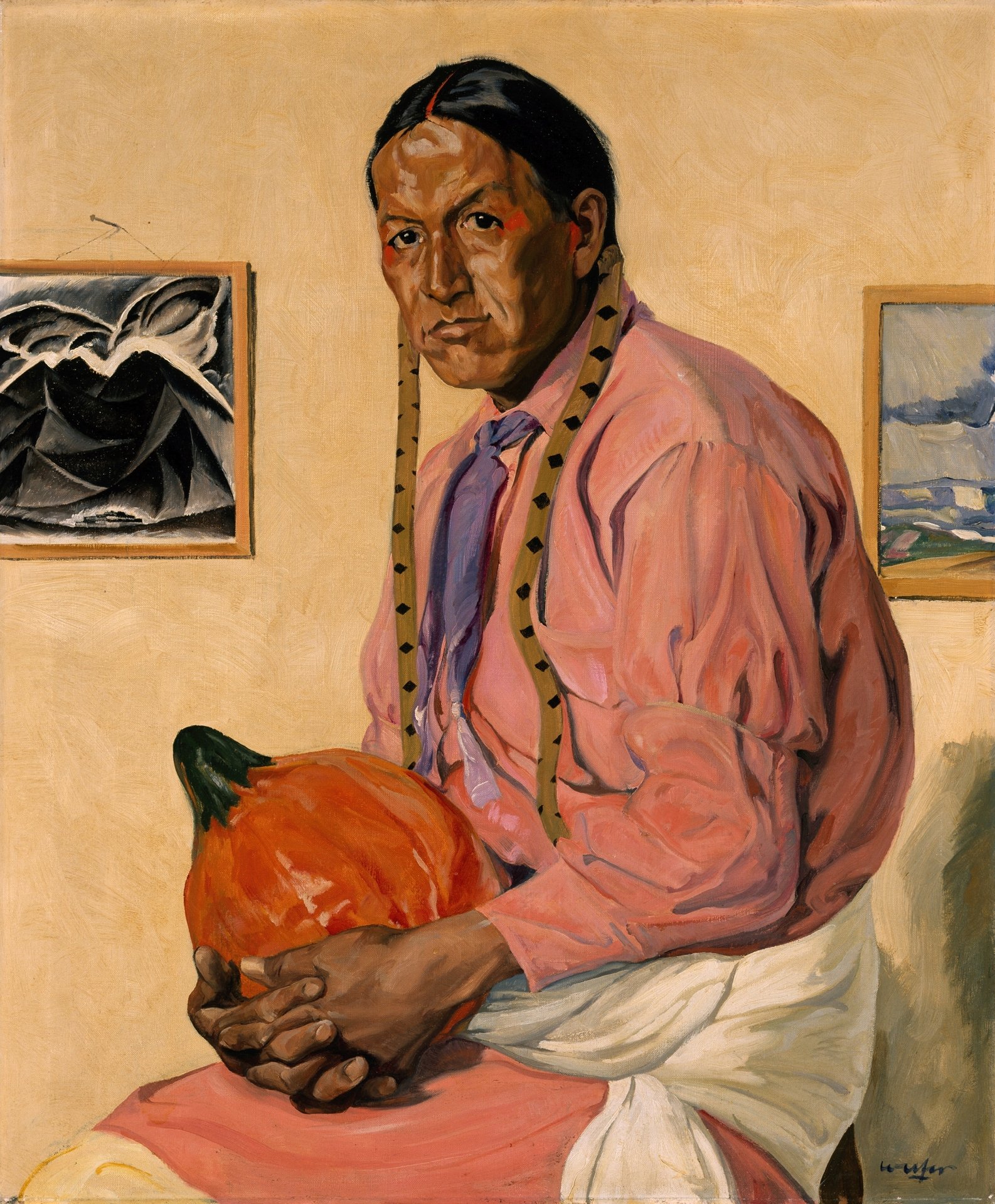 Portrait of a Man with a Pumpkin (1920s)