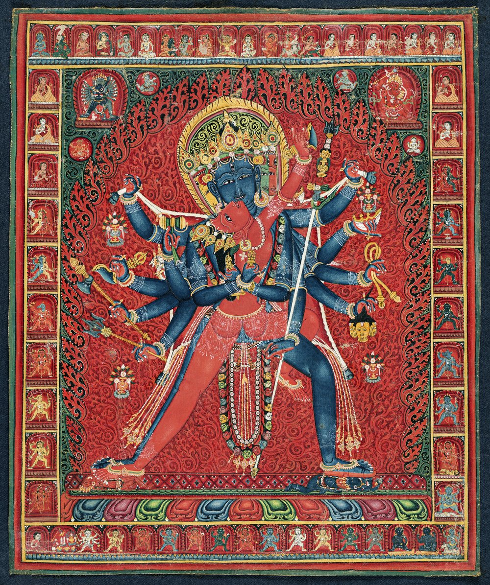 Chakrasamvara and consort Vajravarahi (ca. 1450–1500) during Sakya Order Period.