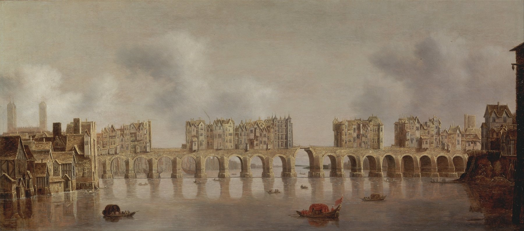 View of London Bridge (~1650)
