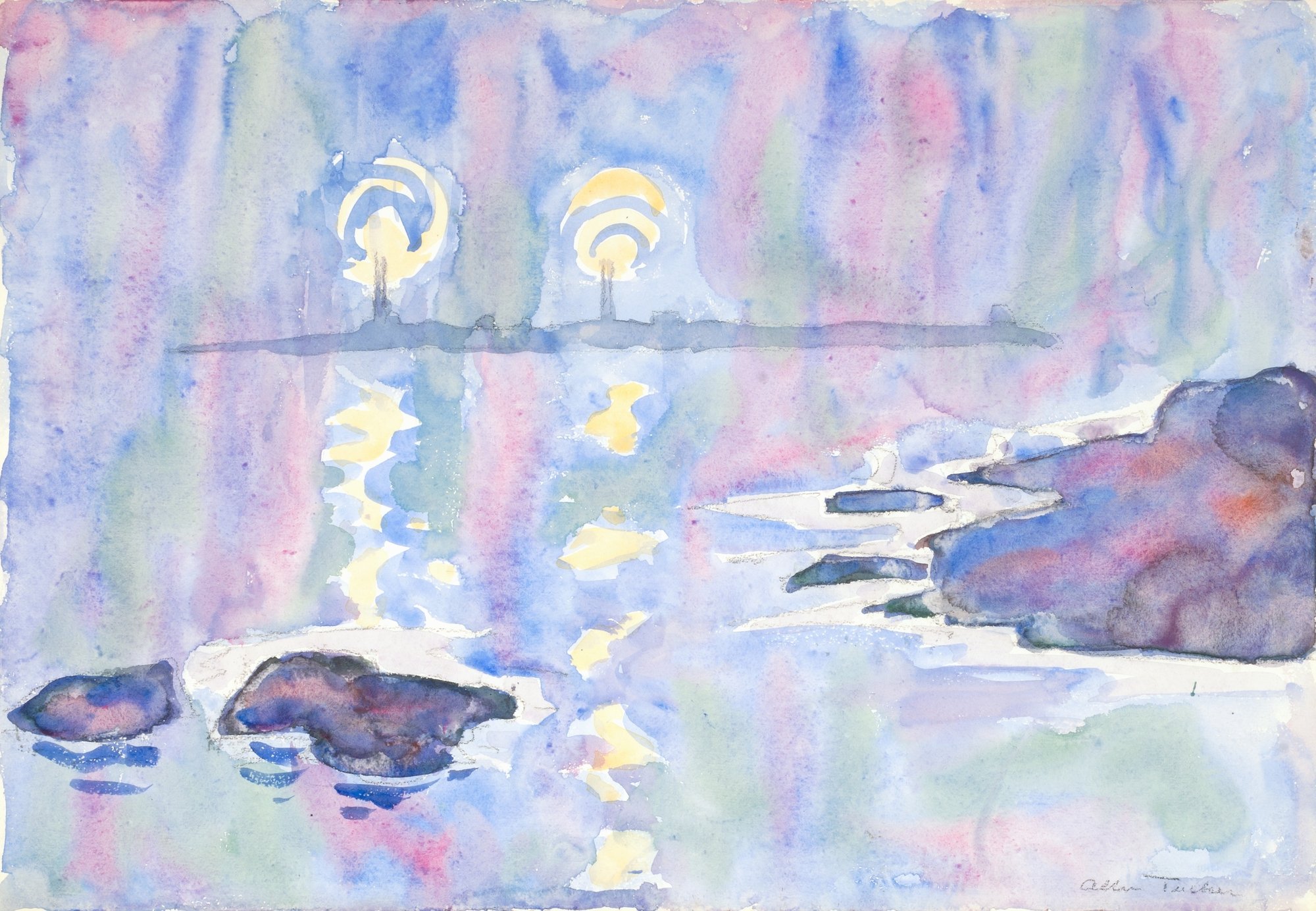 Watercolor No. 73, Blue And Lavender (1928)