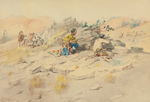 Indians Stalking Elk (1897)