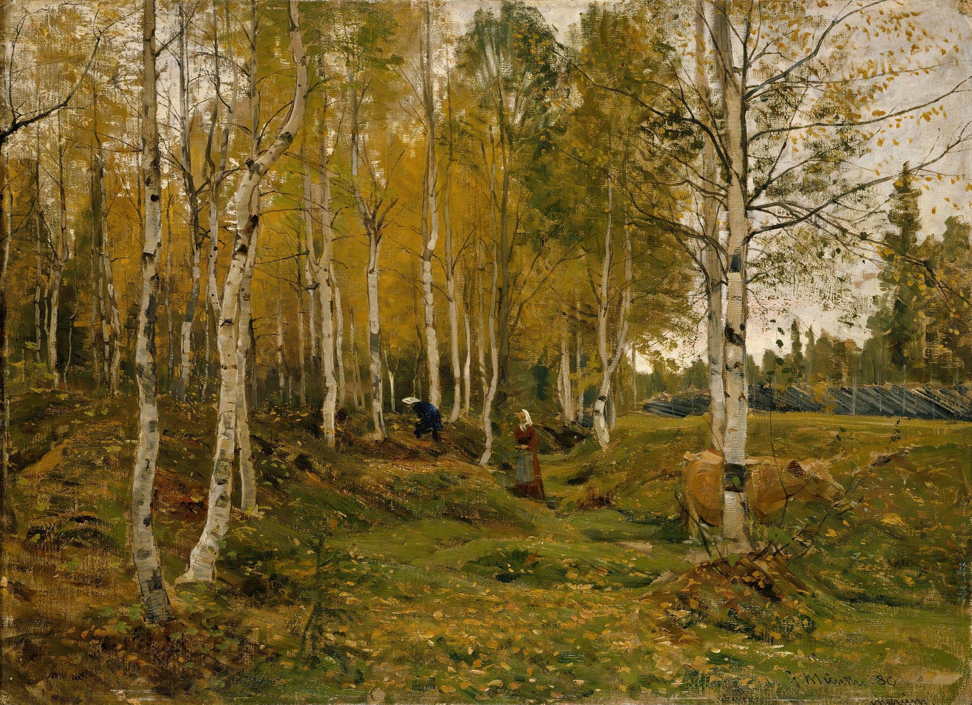 Birch Trees in Autumn (1880)