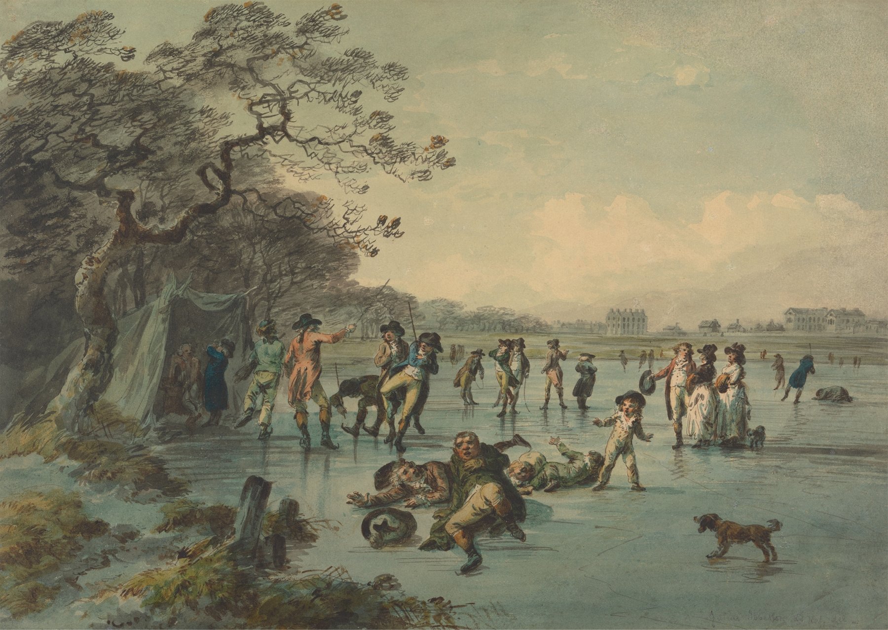 Skating in Hyde Park (ca. 1785)