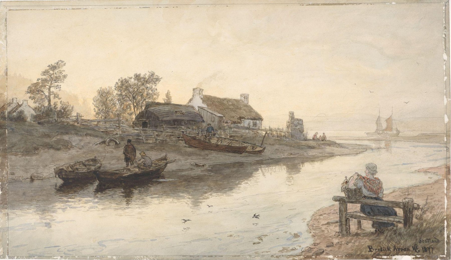 River Mouth at Brodick, Arran, Scotland (1877)