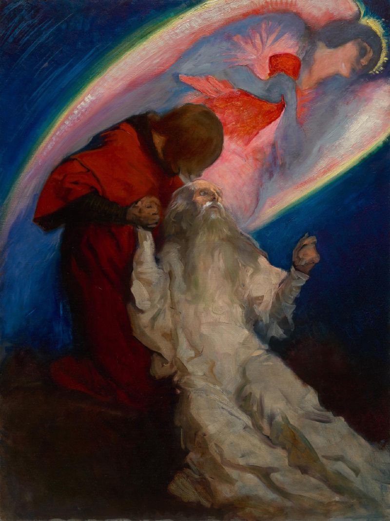 Study for Amfortas Released by Galahad, in The Quest and Achievement of the Holy Grail (ca. 1893–1901)