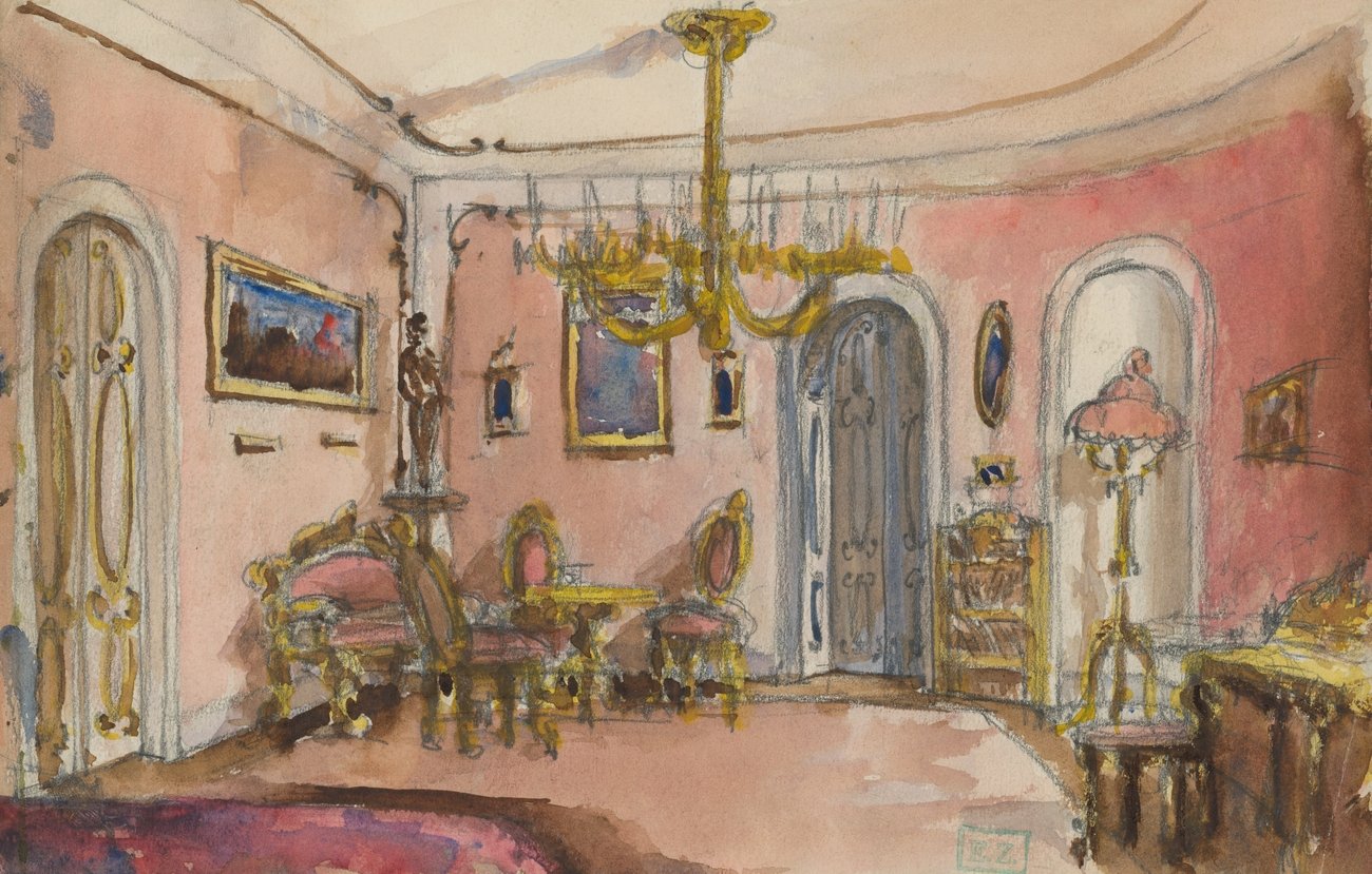 The interior of the aristocratic residence (1860)