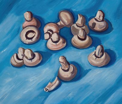 Mushrooms on a Blue Background (1926)