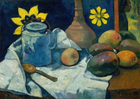 Still Life with Teapot and Fruit (1896)