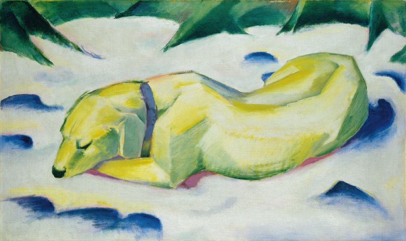 Dog Lying in the Snow (ca. 1911)