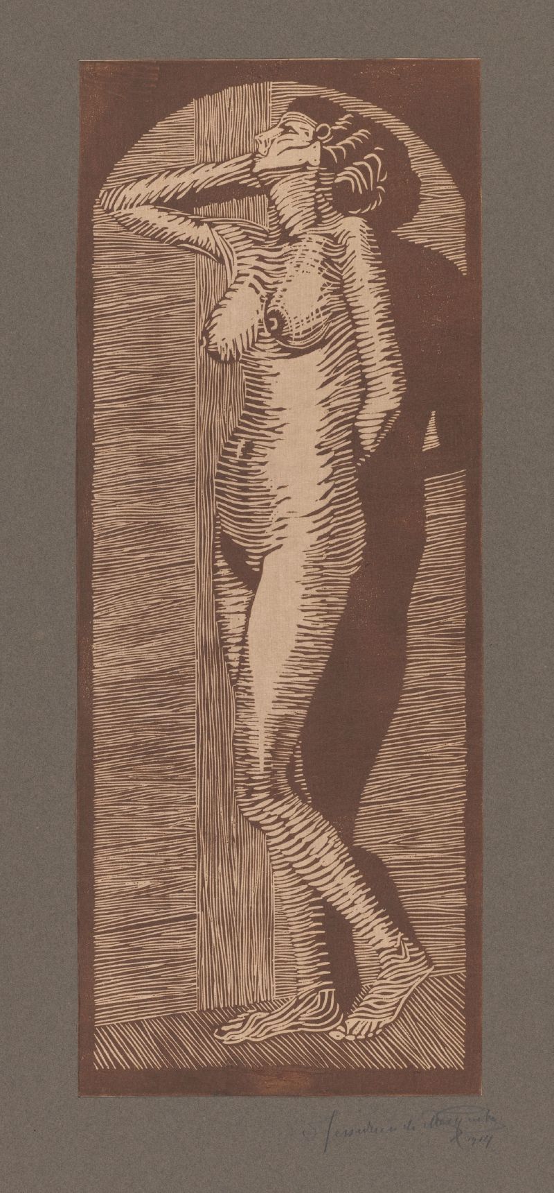 Vrouwelijk naakt staand (1914)