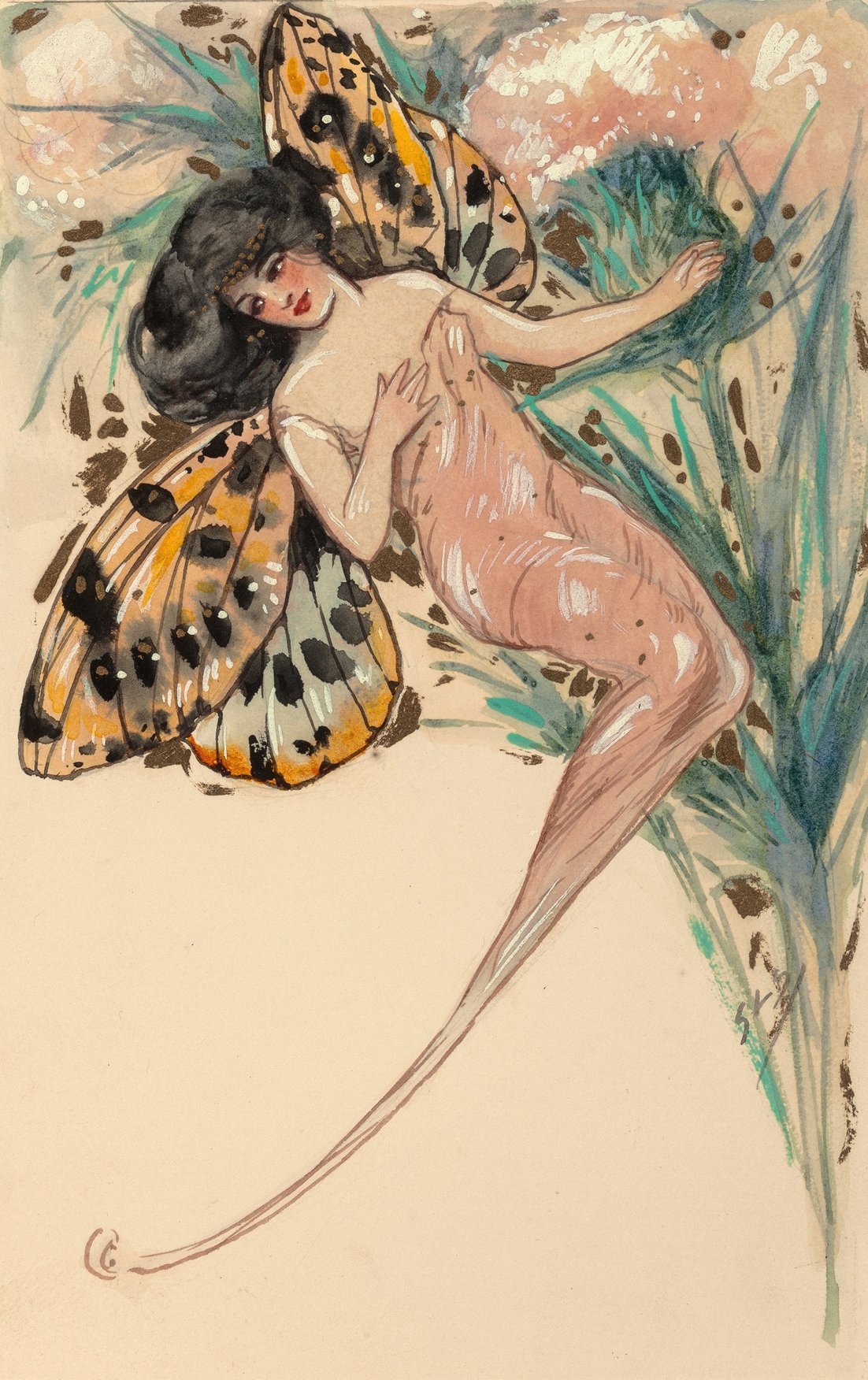 Fairy with Butterfly Wings (Sensibility) (circa 1907)