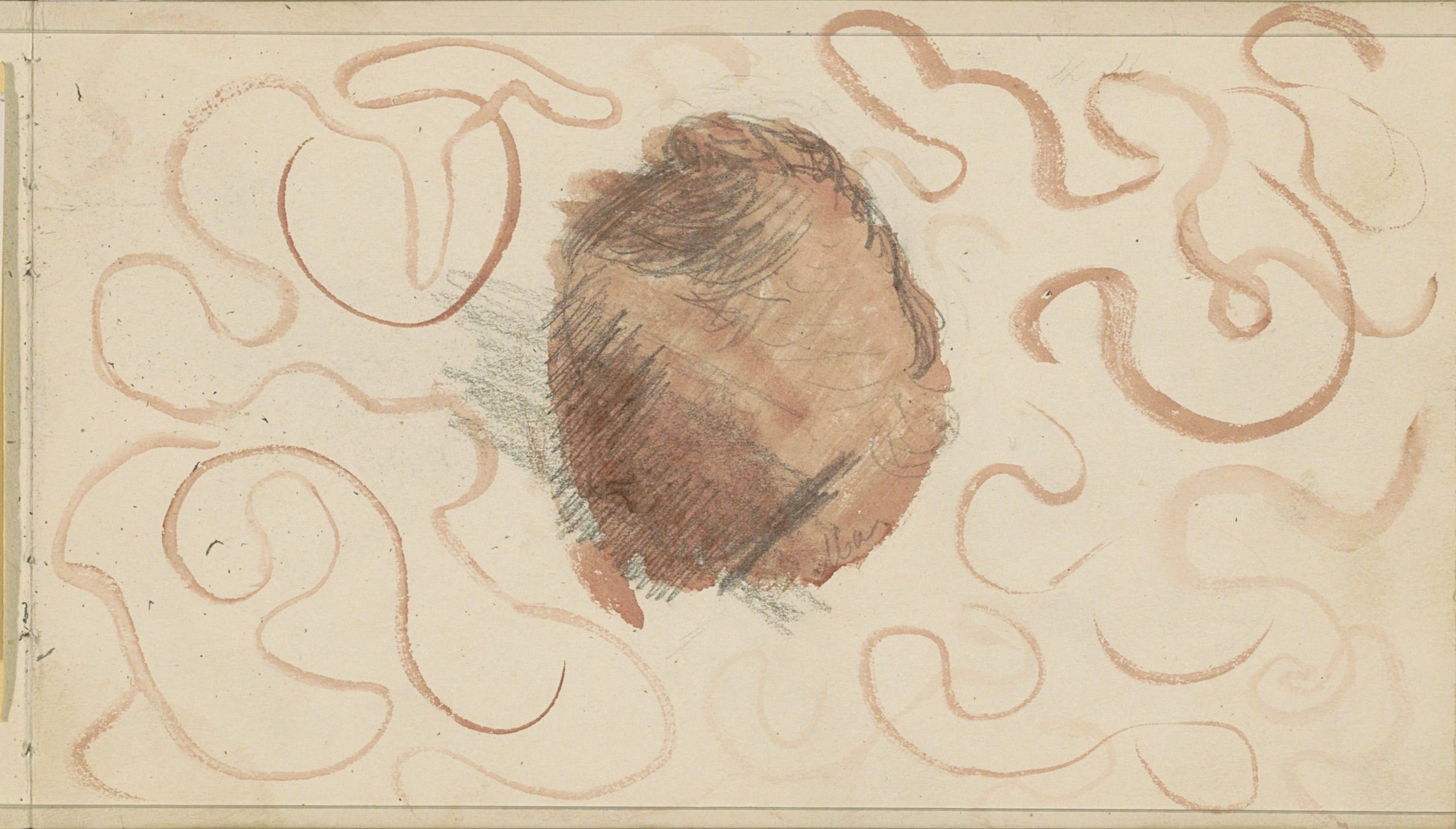 Bol omgeven door krullende lijnen (1892)